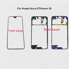 🛍 Для Huawei Nova 5T Honor 20 передняя рамка средняя рамка поддержка ЖК задняя панель Корпус Лицевая панель рамка запасные части