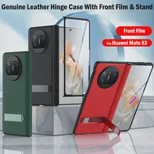 Чехол-петля из натуральной кожи для Huawei Mate X3, защитный чехол-подставка для Huawei Mate X3, чехол с передней пленкой