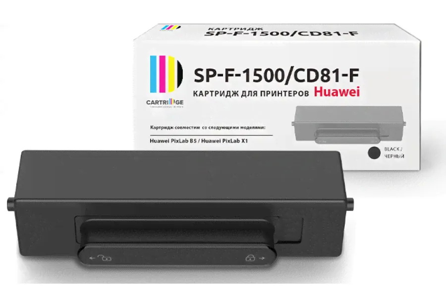 Картридж F-1500 для Huawei, с чипом (совместимый, чёрный, 1500 стр.)