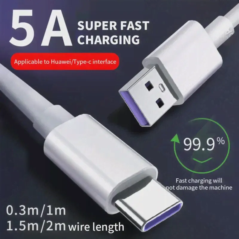 USB Type C USB Кабель для зарядки и передачи данных, кабель зарядного устройства, провод, шнур для телефона Android, планшетов Huawei OPPO, 1 М-0