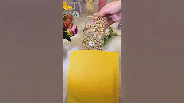Golden color series rhinestone phone cases